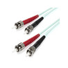 1m 10 Gb Aqua Fiber Patch Cable ST/ST