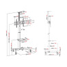 Carro de soporte de suelo para pantallas - construcción de acero - el