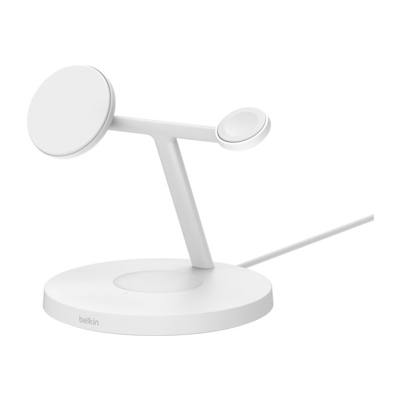 Belkin 3-in-1 - Base de carga inalámbrica - con Qi2 + adaptador de cor