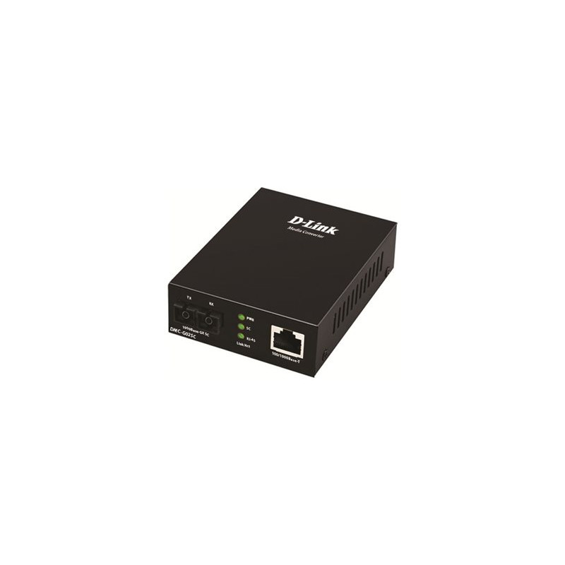 D-Link DMC G02SC - Conversor de soportes de fibra - 1GbE - 10Base-T, 1