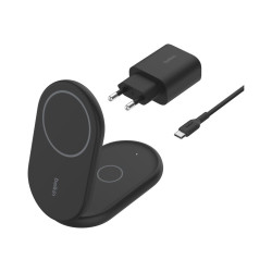 Belkin 2-in-1 - Base de carga inalámbrica - magnético, plegable, con Q