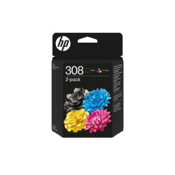 HP 308 - Paquete de 2 - negro, amarillo, cián, magenta - original - ca