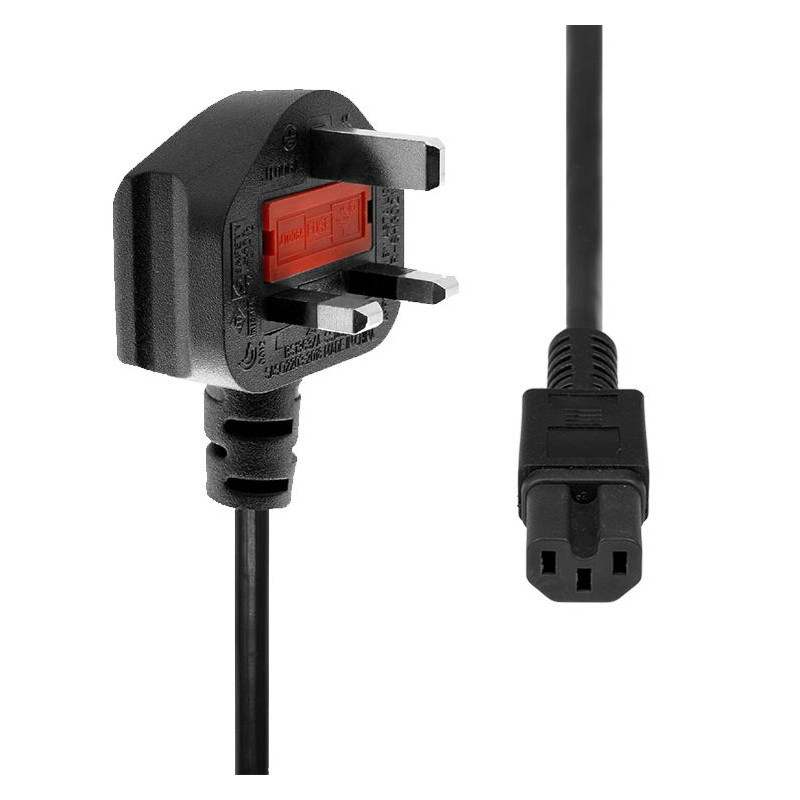 Power Cord UK to C15 1M Black