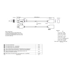 Vision - Cable alargador USB - USB Tipo A (H) a USB Tipo A (M) - USB 3