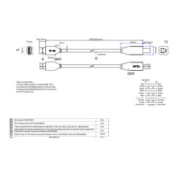 Vision - Cable USB - USB Tipo A (M) a USB Type B (M) - USB 3.0 - 3 m -
