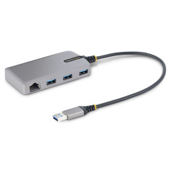 3-Port USB Hub w/GbE Ethernet Adapter