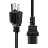 Power Cord US to C13 1M Black