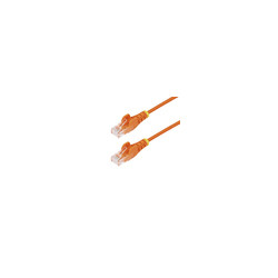 1m Orange Slim CAT6 Ethernet Cable