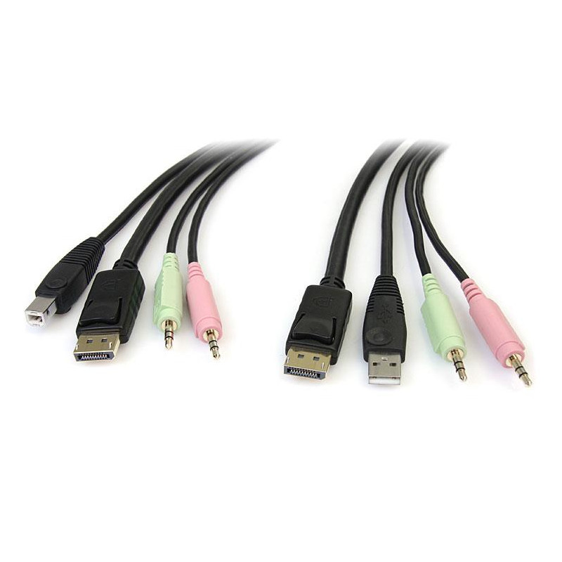 4-in-1 USB DisplayPort KVM Switch Cable