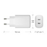 dbramante1928 re-charge - Adaptador de corriente - 25 vatios - 2 conec