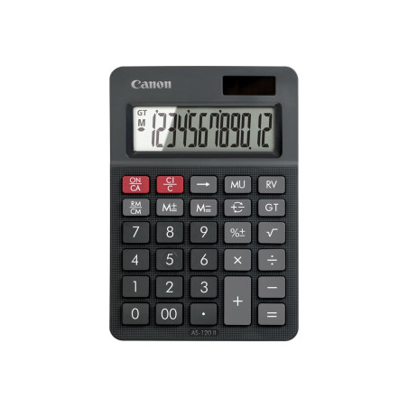 Canon AS-120 II - Calculadora de sobremesa - 12 dígitos - panel solar,