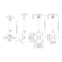 Vision - Kit de montaje (montaje de techo) - para pantalla plana - ace