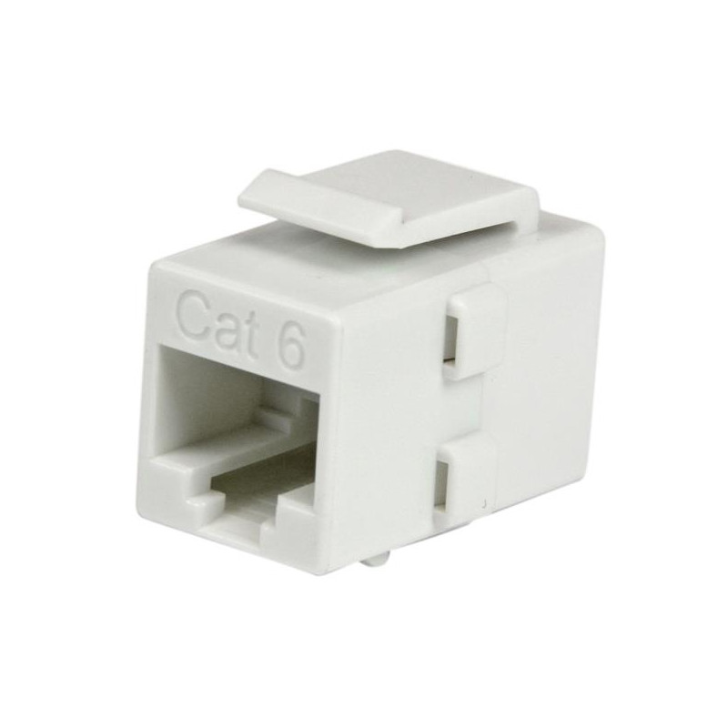 White Cat 6 RJ45 Keystone Jack Coupler