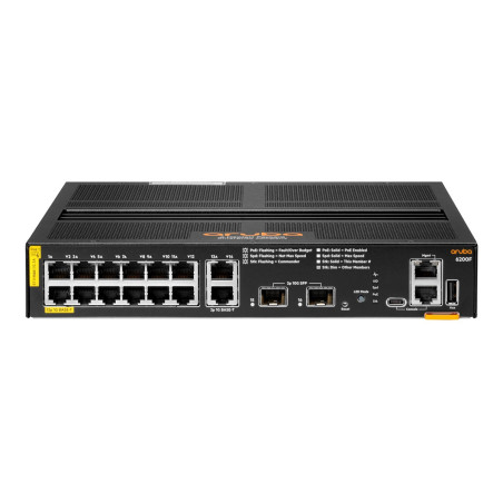 HPE Aruba Networking CX 6200F 12G Class4 PoE 2G/2SFP+ 139W Switch - Co