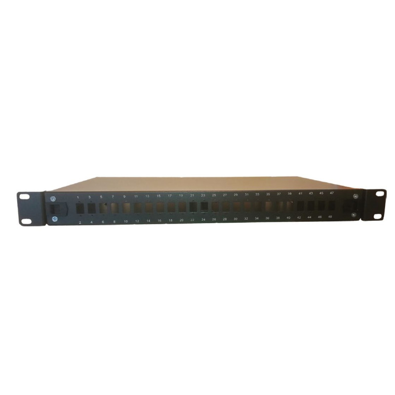 Fibre patch panel 19" 1U 24