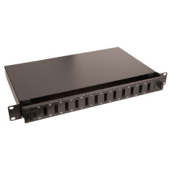 Fibre patch panel 19" 1U 12