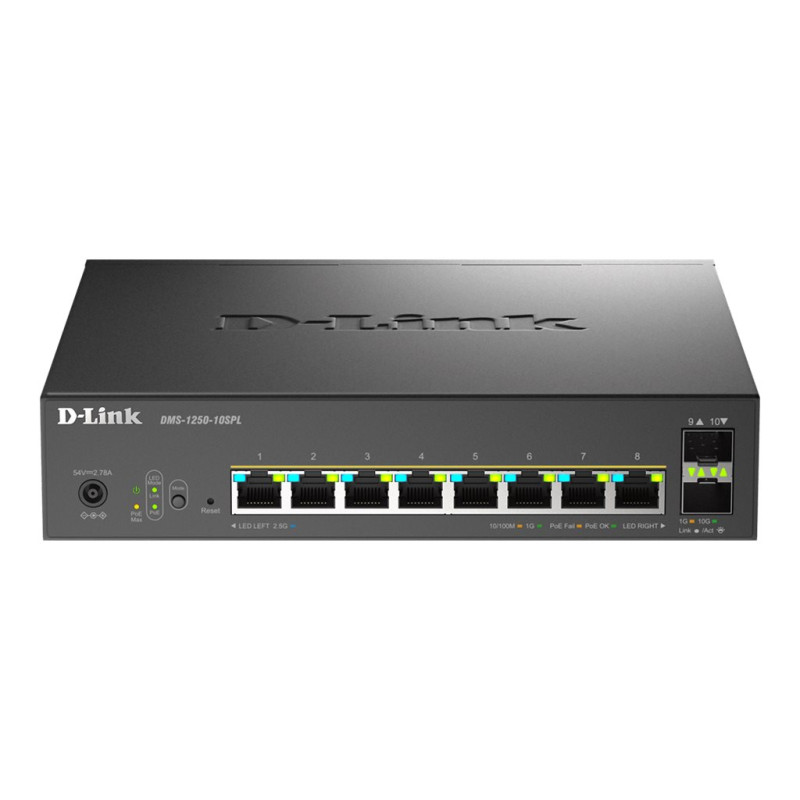 10-PORT PoE Multi-gigabit Smart Managed Switch 120W PoE | APLIUM
