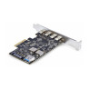 Tarjeta Pcie De 5 Puertos USB De 10GBPS 4X Usb-c / 1X Usb-a | APLIUM