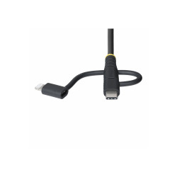 StarTech.com 3.3ft USB Multi Charging Cable, Lightning/Micro-USB/Type-