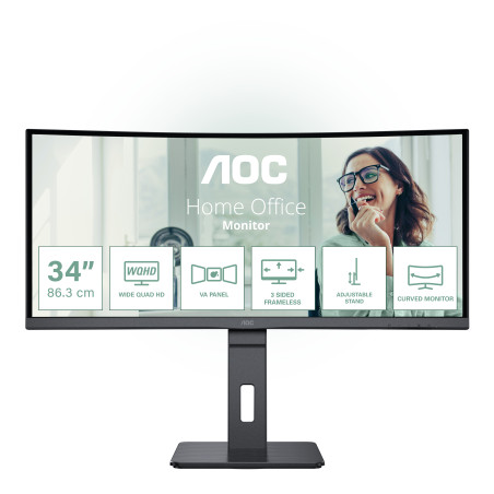 CU34P3CV 34" 3440x1440 LED USB-C HDMI DP