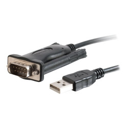 C2G 5ft USB to Serial Cable - USB to DB9 Serial RS232 Cable - M/M - Ad