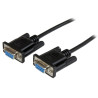 1m Black DB9 RS232 Null Modem Cable F/F