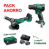 Pack Taladro + Amoladora bateria HIKOKI