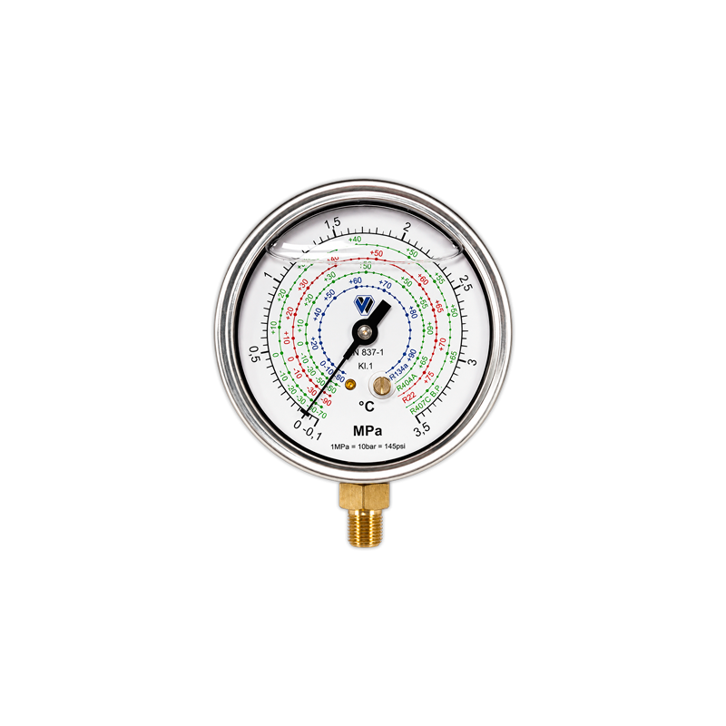 Manometro de Baja Ø 80 mm con Glicerina