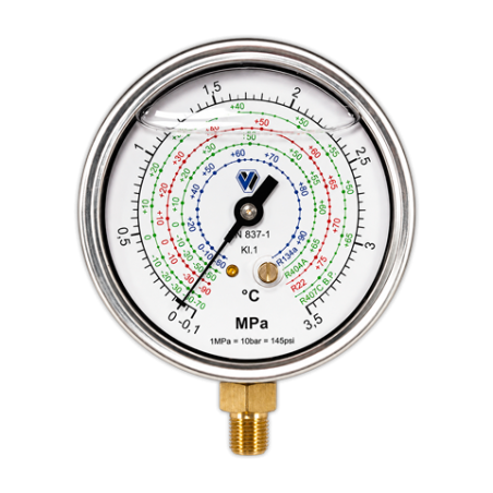 Manometro de Baja Ø 80 mm con Glicerina