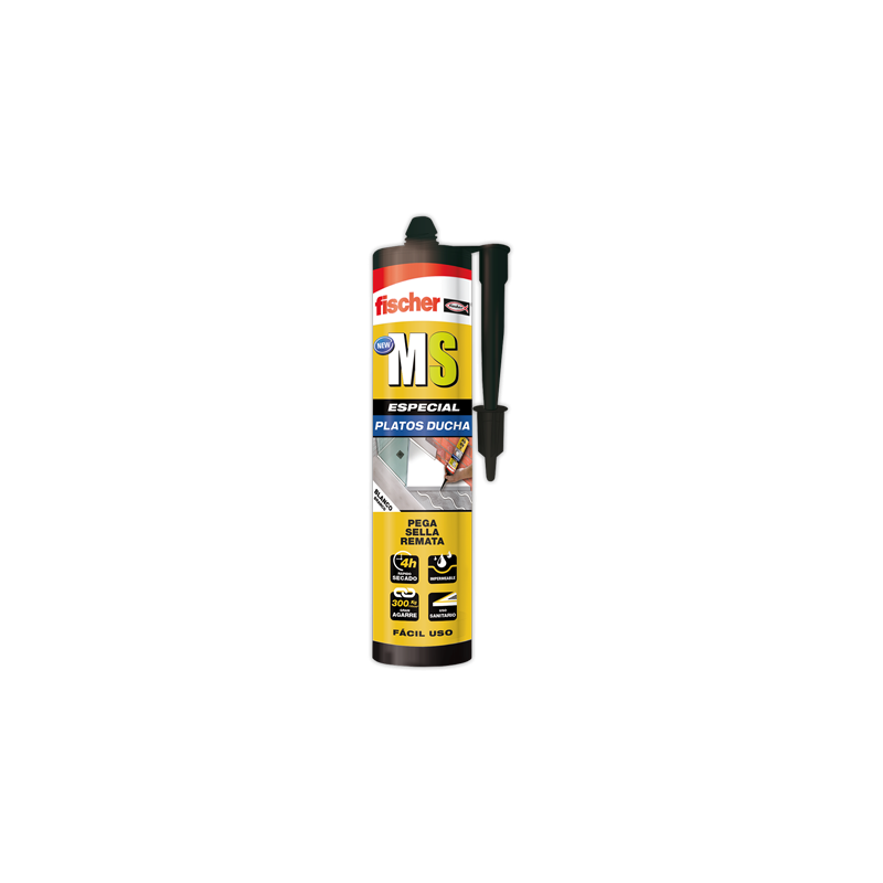 Silicona adhesiva platos ducha Fischer