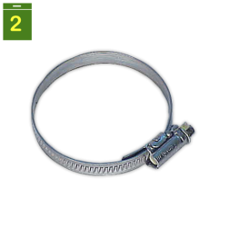 Abrazadera de cremallera inox 40/60 mm