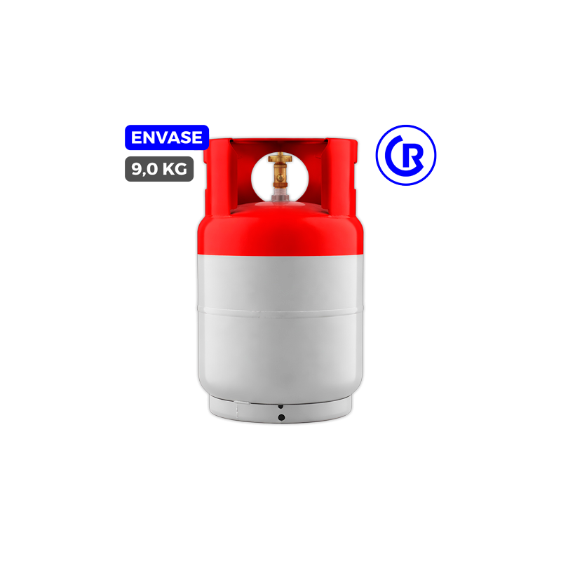 Envase 9 kg gas refrigerante vacio
