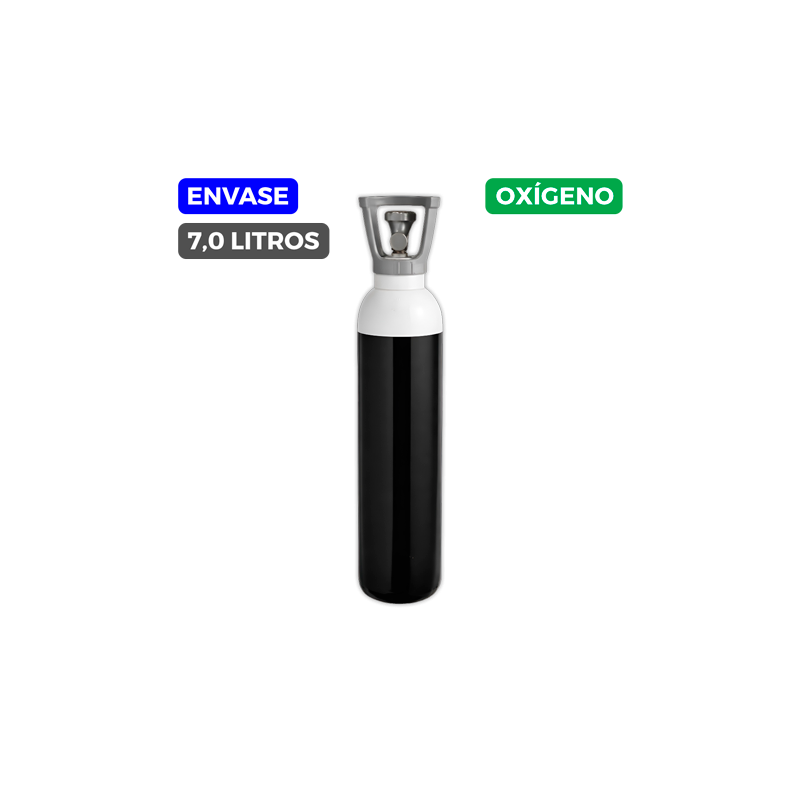 Envase 7 l oxigeno vacio