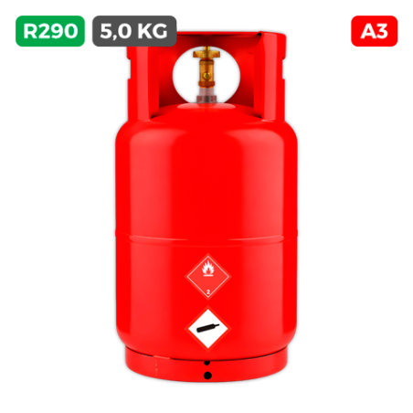 Carga gas refrigerante 5 kg R-290