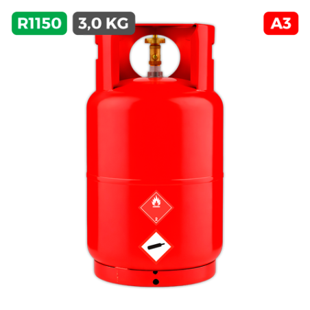Carga gas refrigerante 3 kg R-1150