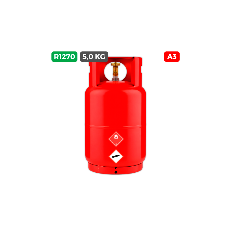 Carga gas refrigerante 5 kg R-1270