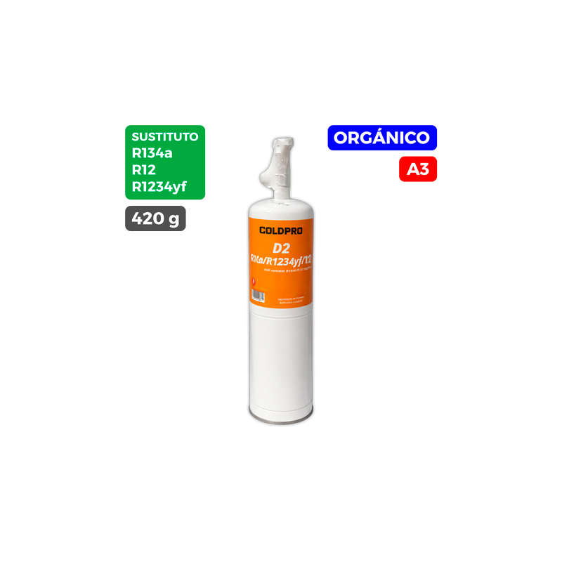 Carga gas refrigerante 420 g GASESICA D2