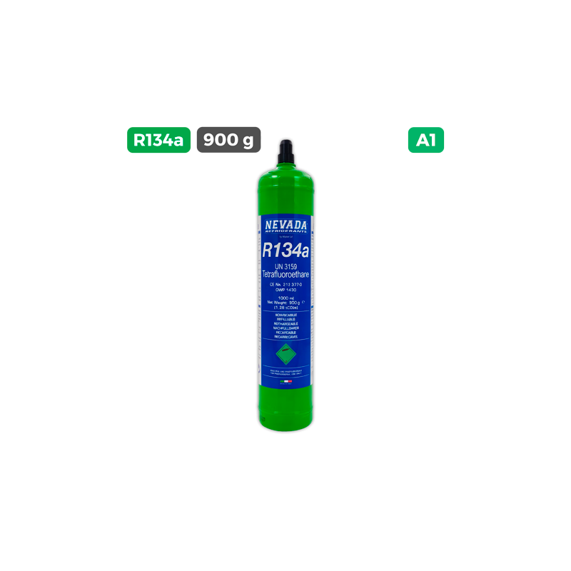 Carga gas refrigerante 900 g R-134a