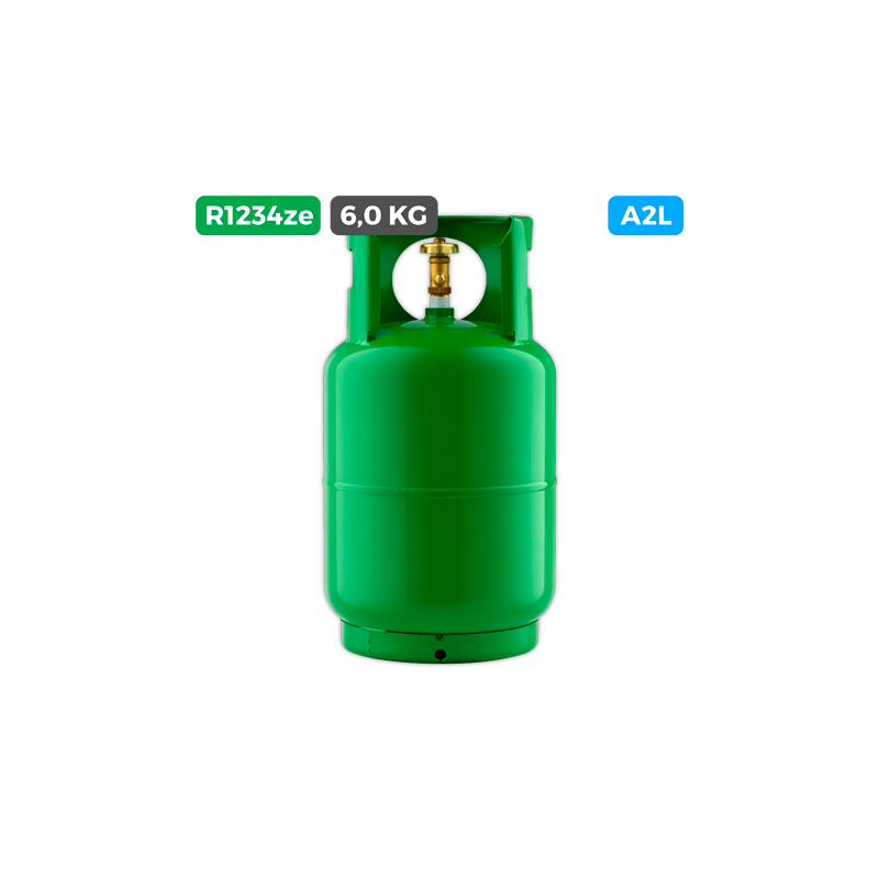 Carga gas refrigerante 6 kg R-1234ze