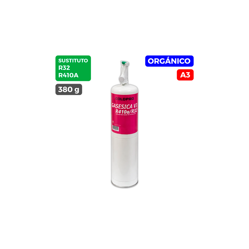 Carga gas refrigerante 380 g GASESICA V3