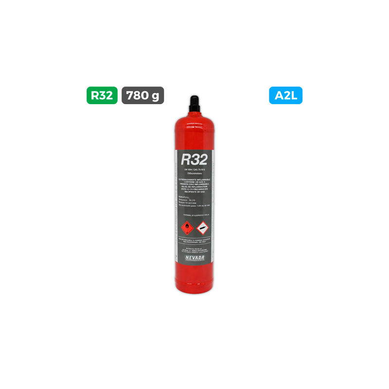 Carga gas refrigerante 780 g R-32