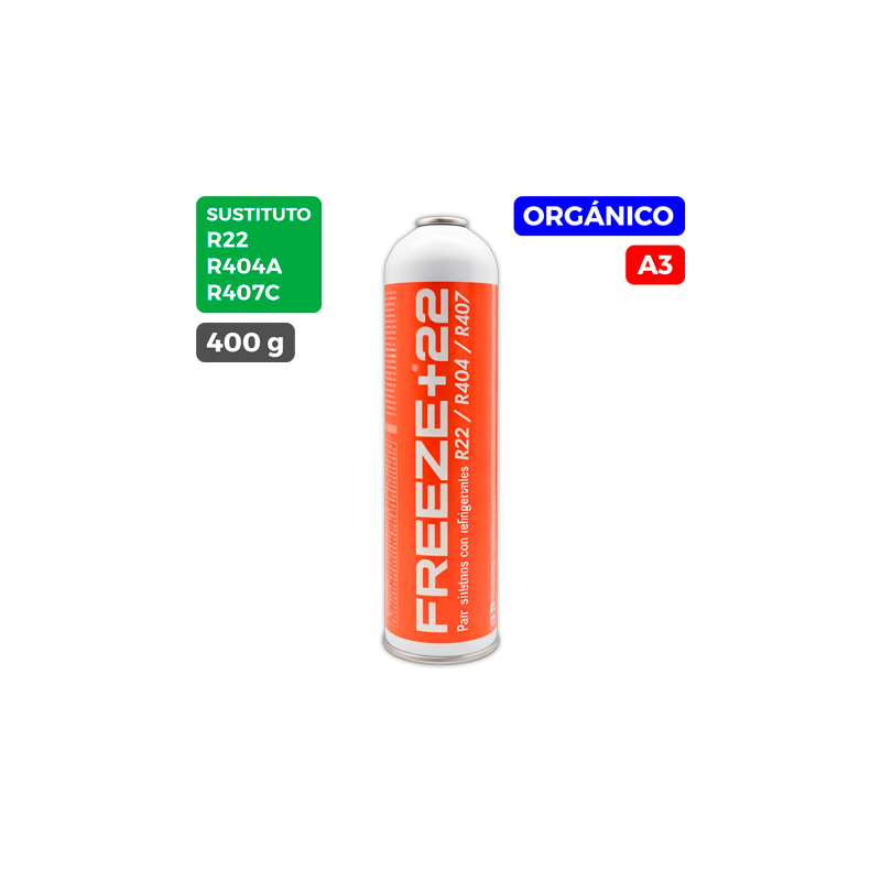 Carga gas refrigerante 400 g FREEZE+22