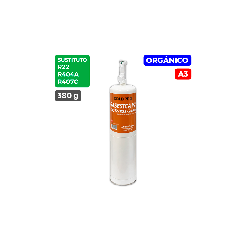 Carga gas refrigerante 380 g GASESICA V2
