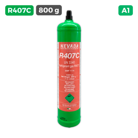 Carga gas refrigerante 850 g R-407C