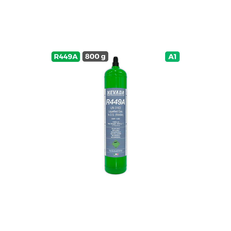 Carga gas refrigerante 800 g R-449A