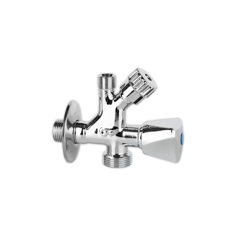 Grifo doble mixto para lavadora 1/2"