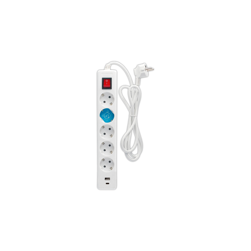 Base alimentacion 5T con Interrpt. + USB