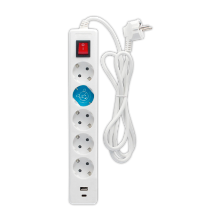 Base alimentacion 5T con Interrpt. + USB