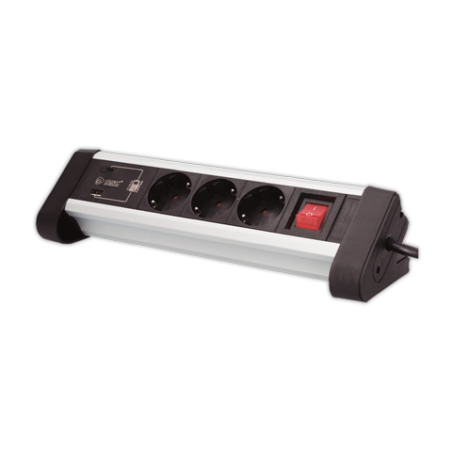 Base alimentacion 3T + 1 USB A + 1 USB C