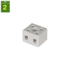 Regleta conexion 2 vias Ø 3 mm 3 mm²